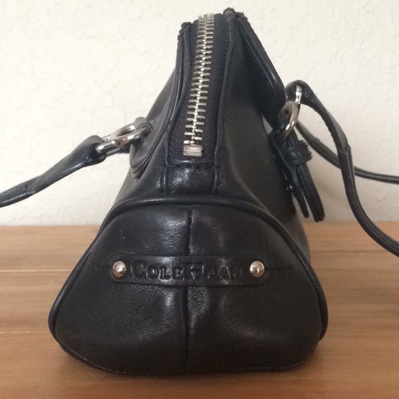 Cole Haan Black Leather Mini Satchel - Picture 3 of 6